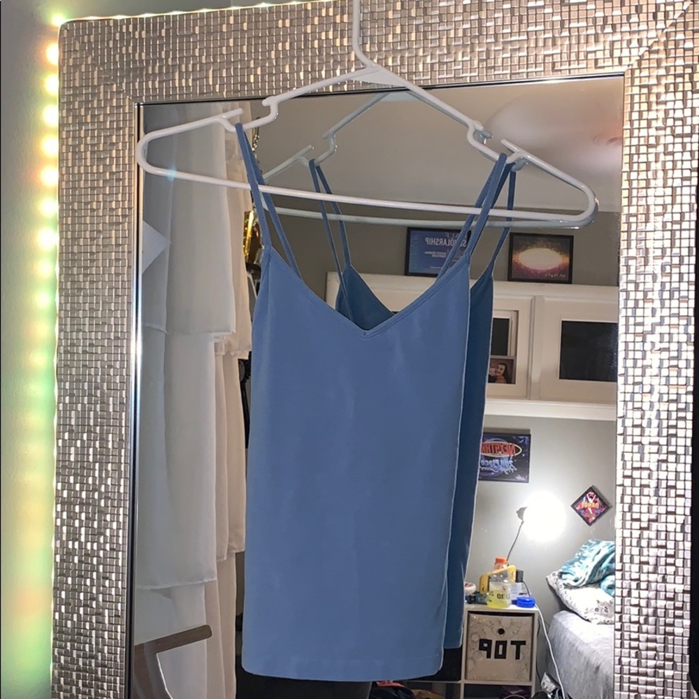 light blue crop/tank top